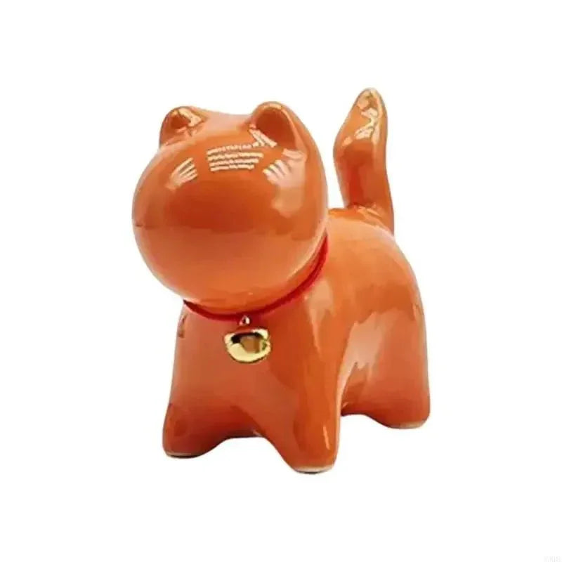 Sculpture chat miniature en céramique - MiaouDéco