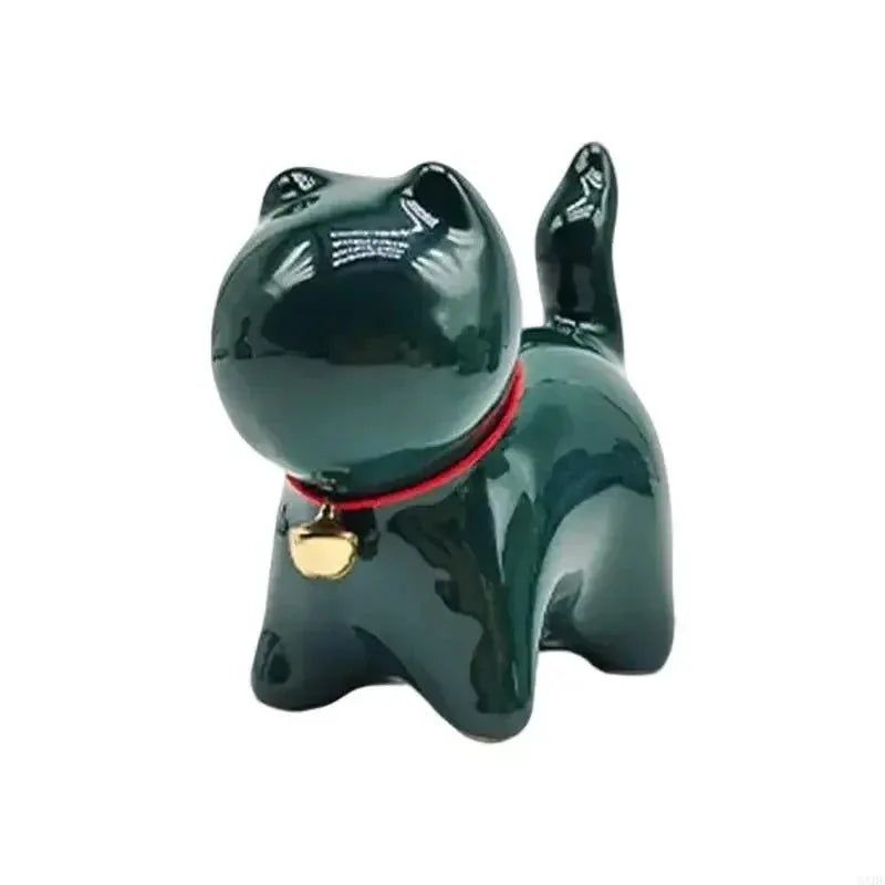 Sculpture chat miniature en céramique - MiaouDéco