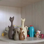 Statue de chat en céramique design et sobre - MiaouDéco