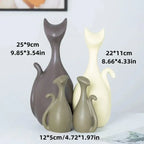 Statue de chat en céramique design et sobre - MiaouDéco