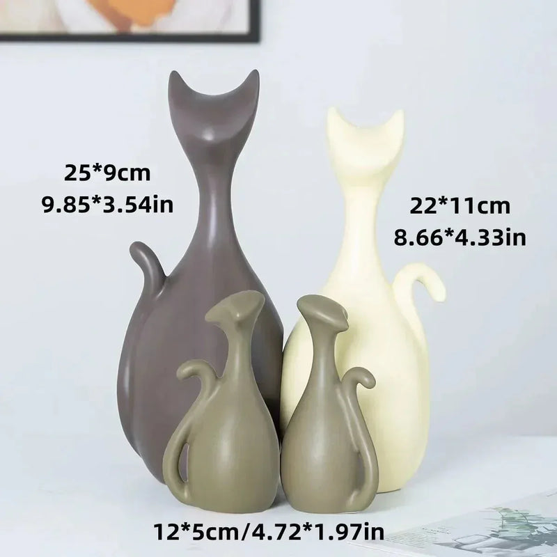 Statue de chat en céramique design et sobre - MiaouDéco