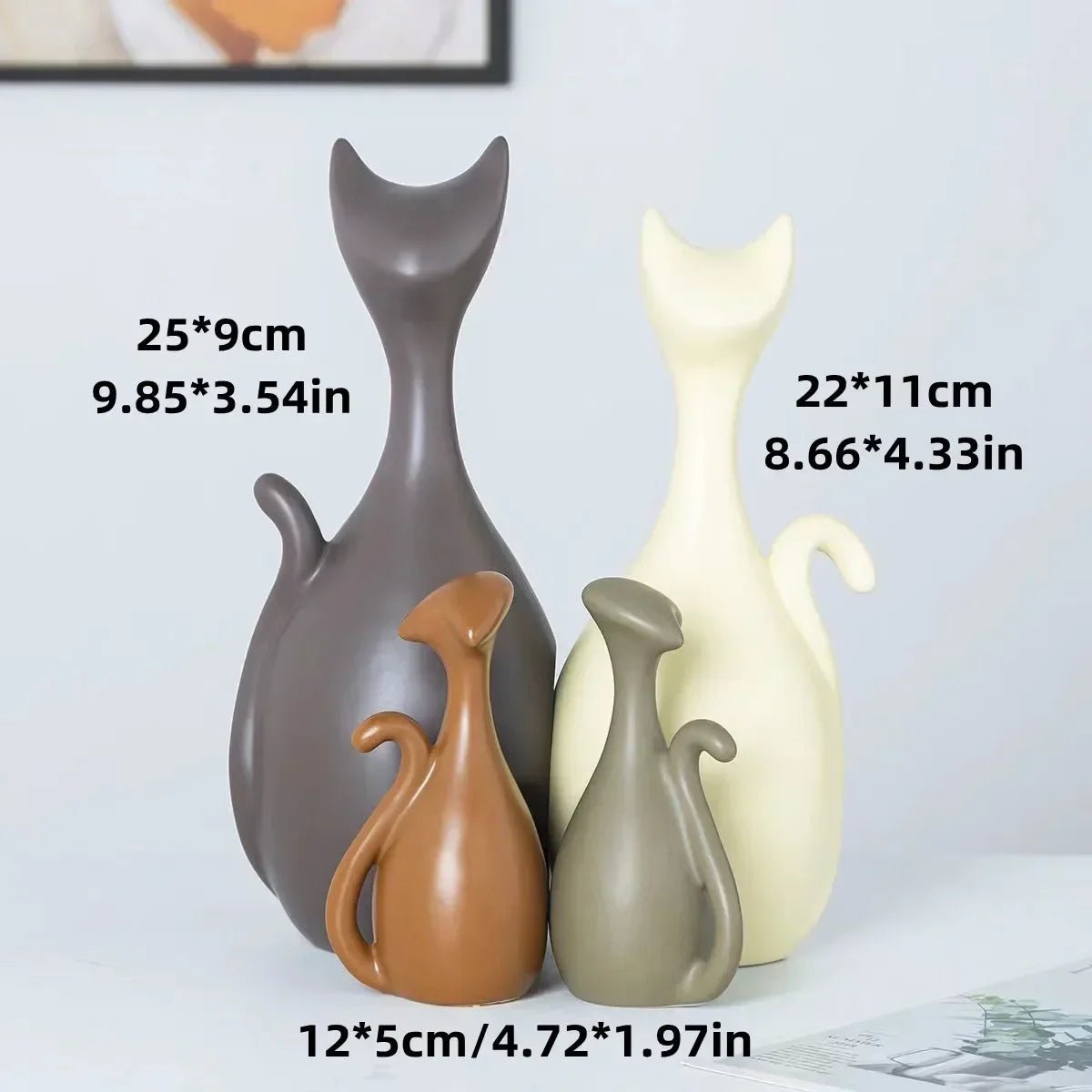 Statue de chat en céramique design et sobre