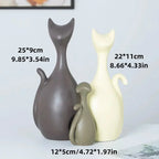 Statue de chat en céramique design et sobre - MiaouDéco