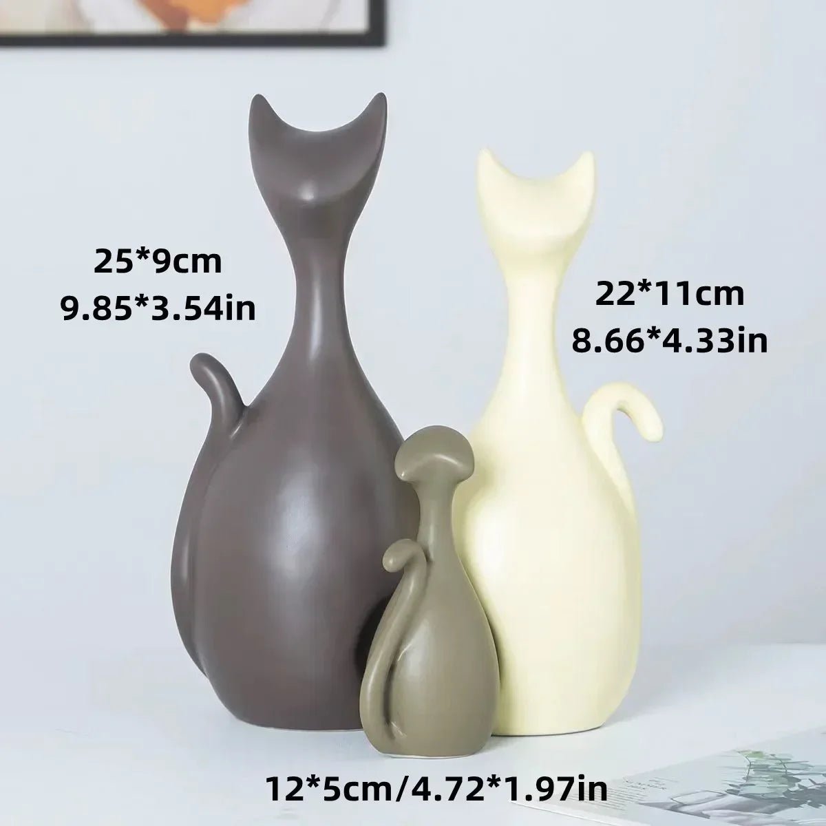 Statue de chat en céramique design et sobre