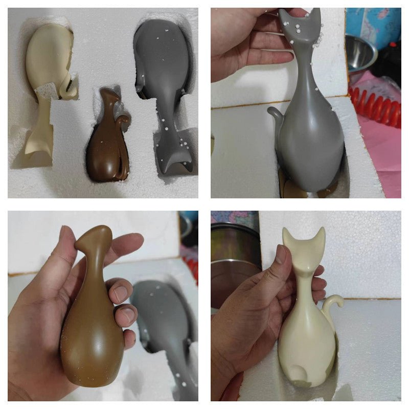 Statue de chat en céramique design et sobre