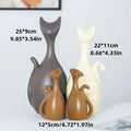 Statue de chat en céramique design et sobre - MiaouDéco