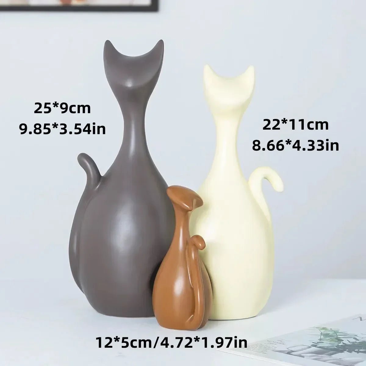 Statue de chat en céramique design et sobre