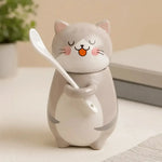 Tasse Chat Design en Céramique avec couvercle kawai - MiaouDéco