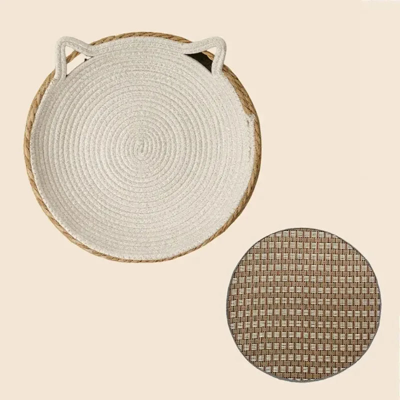 Panier rond pour chat sobre et élégant - MiaouDéco