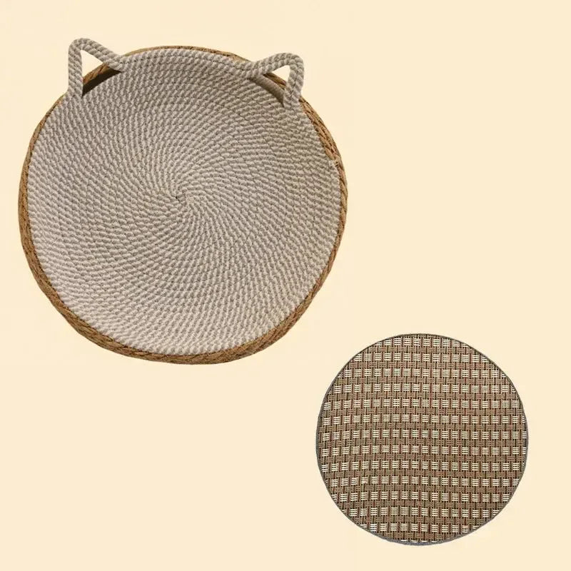 Panier rond pour chat sobre et élégant - MiaouDéco