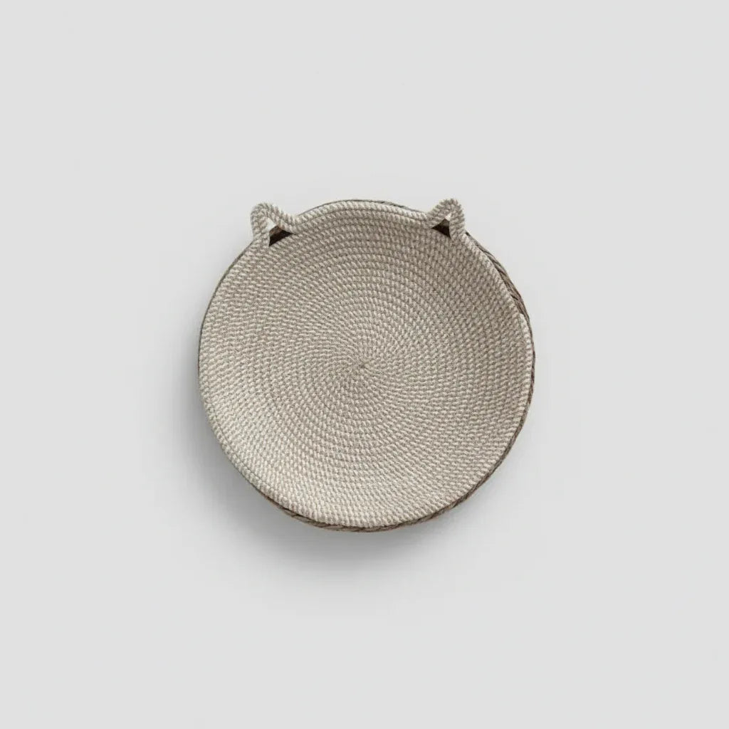 Panier rond pour chat sobre et élégant - MiaouDéco