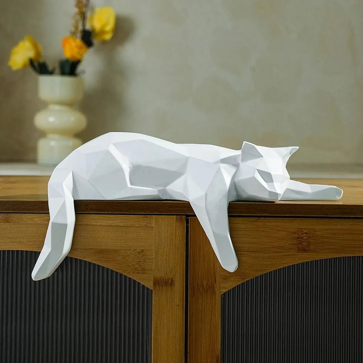 Sculpture chat moderne – Décoration féline minimaliste design MiaouDéco