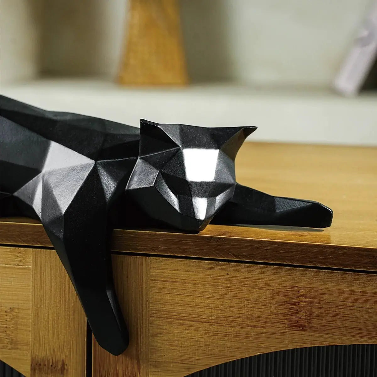 Sculpture chat moderne – Décoration féline minimaliste design MiaouDéco