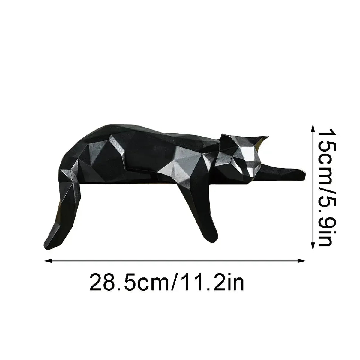 Sculpture de chat allongé moderne - MiaouDéco