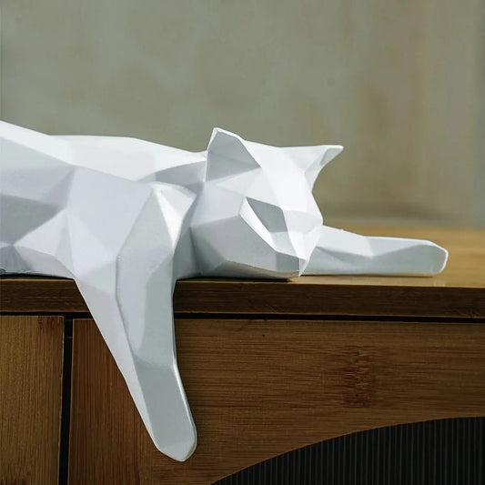 Sculpture chat moderne – Décoration féline minimaliste design MiaouDéco